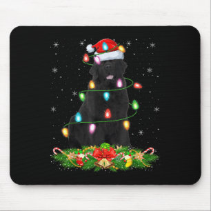 Neufundländer-Hund Weihnachtsbeleuchtung Lustiger Mousepad