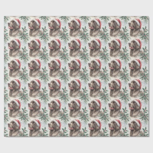 Neufundländer-Hund-Weihnachtsgeschenkpapier Geschenkpapier (Flach)