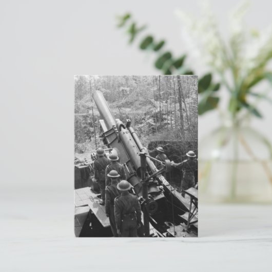 Neufundländer im Krieg Postkarte (Stehend Vorderseite)