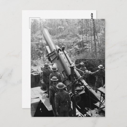 Neufundländer im Krieg Postkarte (Vorne/Hinten)