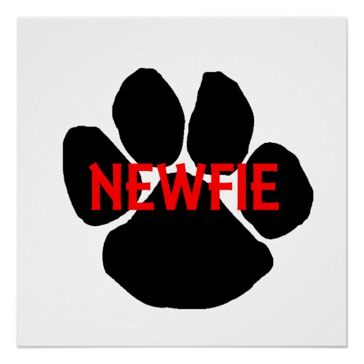 Neufundländer-Name Pfote Poster (Vorderseite)