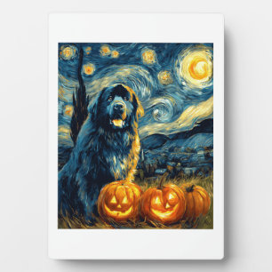 Neufundländer Newfie Süßer Hund Halloween Jack O L Fotoplatte