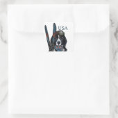 NEUFUNDLÄNDER QUADRATISCHER AUFKLEBER (Tasche)
