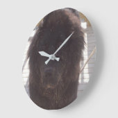 Neufundländer Schlammiger Welpe Große Wanduhr (Winkel)