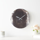 Neufundländer Schlammiger Welpe Große Wanduhr (Zuhause)