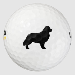 Neufundländer-Silhouette Golfball