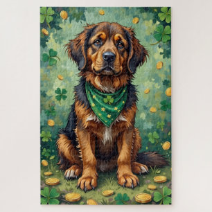 Neufundländer St. Patrick’s Day Glückshund Puzzle