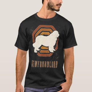 Neufundländer Vintage Retro Klassische Hundeliebe T-Shirt