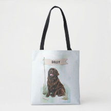 Neufundländer-Wasserfarbe Personalisierter Hund