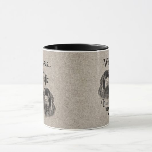 Neufundlandkunst, wenn alles Zitat versage Tasse (Zentrum)