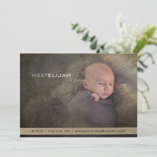 Neugeborene Ankündigung (Stehend Vorderseite)