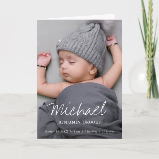 Neugeborene Ankündigung (Vorderseite)