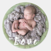 Neugeborene-Ankündigung Liebe Baby-Foto