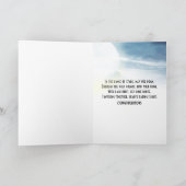 Neugeborene Astronauten auf einer Hochzeitstorte Karte (Innenseite)