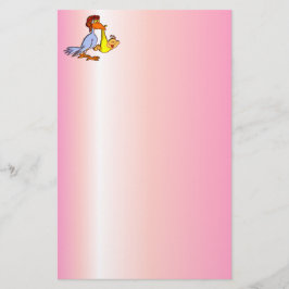 Neugeborene Baby-Ankunft - eine Storch-Lieferung Briefpapier