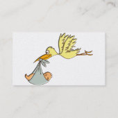 Neugeborene Baby-Ankunft - eine Visitenkarte (Rückseite)