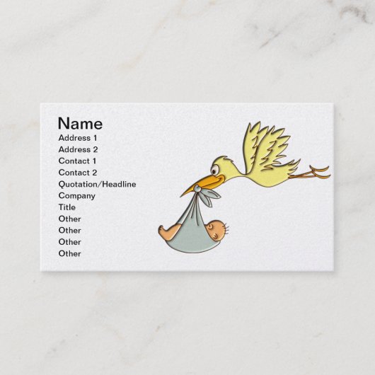 Neugeborene Baby-Ankunft - eine Visitenkarte (Vorderseite)