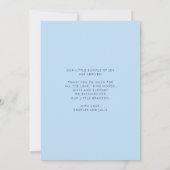 Neugeborene Baby Foto Collage Stats Blue Birth Ankündigung (Rückseite)