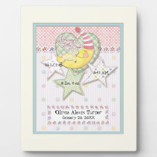 Neugeborene Babymädchen Mädchen Wasserfarbe Moon S Fotoplatte