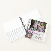 Neugeborene BUCKET LIST Foto Rustikale Lila Blüte Notizblock (Innenseite)