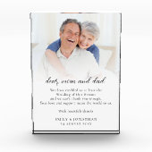 Neugeborene dank der Hochzeit von Eltern Fotoblock (Vorderseite)