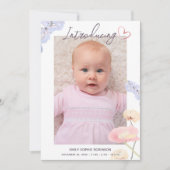 Neugeborene Elegant Einführung Foto Collage Geburt Ankündigung (Vorderseite)