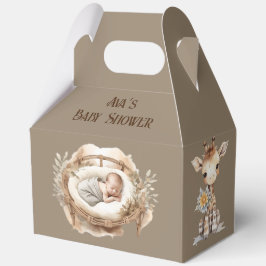 Neugeborene Erde Tone Giraffe Balloons Babydusche Geschenkschachtel