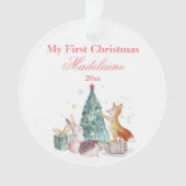 Neugeborene erste Weihnachtsschmucktiere Ornament (Vorderseite)