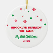 Neugeborene Erste Weihnachtszeit Niedlich New Baby Keramik Ornament (Vorne)