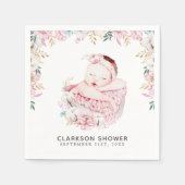 Neugeborene Floral Serviette (Vorderseite)