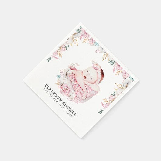 Neugeborene Floral Serviette (Ecke)