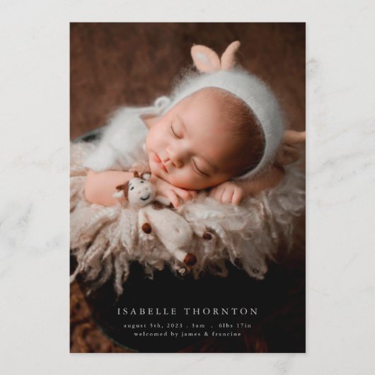 Neugeborene Foto Ankündigung (Vorderseite)