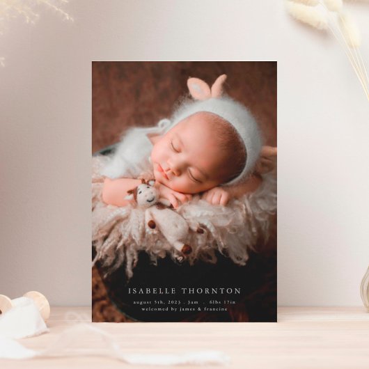 Neugeborene Foto Ankündigung