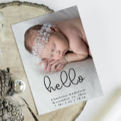 Neugeborene Foto Kalligraphie Geburt Ankündigung