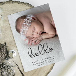 Neugeborene Foto Kalligraphie Geburt Ankündigung
