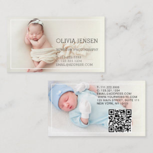 Neugeborene Fotografie Baby Fotograf 2 Foto Visitenkarte