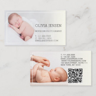 Neugeborene Fotografie Baby Fotograf 2 Foto Visitenkarte