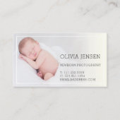 Neugeborene Fotografie Baby Fotograf 2 Foto Visitenkarte (Vorderseite)