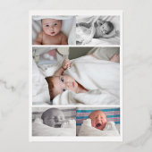 Neugeborene Fotos - Geburtsankündigung Folieneinladung (Rückseite)