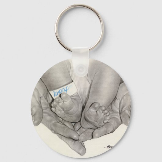 Neugeborene Füße Hände Schlüsselanhänger (Vorderseite)