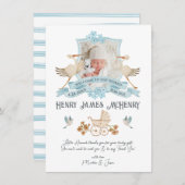 Neugeborene Geburtshilfe Ankündigung Foto Wappen S (Vorne/Hinten)