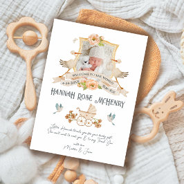 Neugeborene Geburtshilfe Ankündigung Foto Wappen S