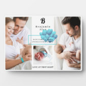 Neugeborene Geburtsstadien Foto Collage Monogram P Fotoplatte (Vorderseite)