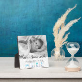 Neugeborene Geburtsstatistiken: einfach weiß Fotoplatte (InSitu)