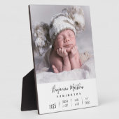 Neugeborene Geburtsstats Foto Plaque Fotoplatte (Seite)