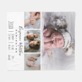 Neugeborene Geburtsstunde - Collage 4 Foto Fleecedecke (Vorderseite (Horizontal))