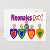 Neugeborene Geschenke "Neonates ROCK"! Postkarte (Vorne/Hinten)