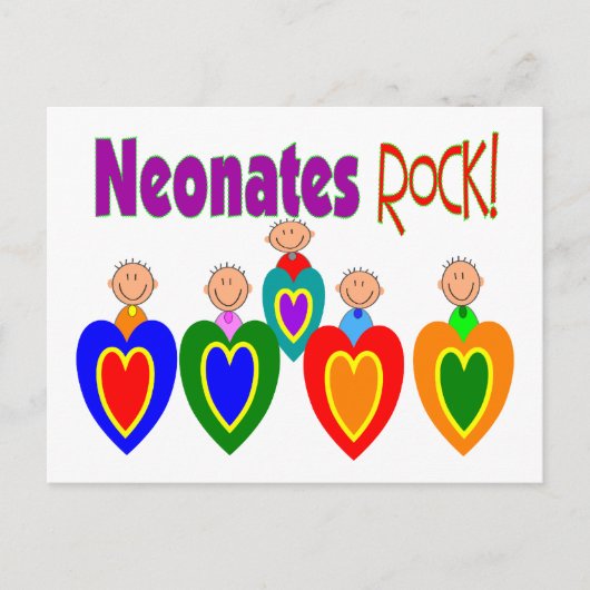 Neugeborene Geschenke "Neonates ROCK"! Postkarte (Vorderseite)