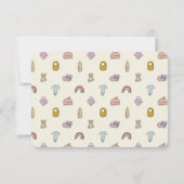 Neugeborene Illustrationen Kinderdusche anzeigen Dankeskarte (Rückseite)