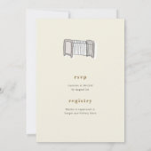 Neugeborene Illustrationen Kinderdusche anzeigen Einladung (Rückseite)